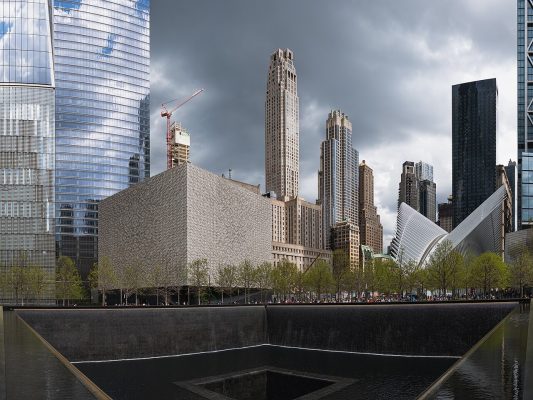 The National September 11 Memorial in New York, honoring the victims of the September 11 attacks