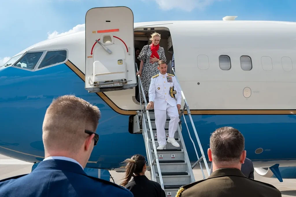 US CENTCOM Commander Admiral Brad Cooper during an official visit