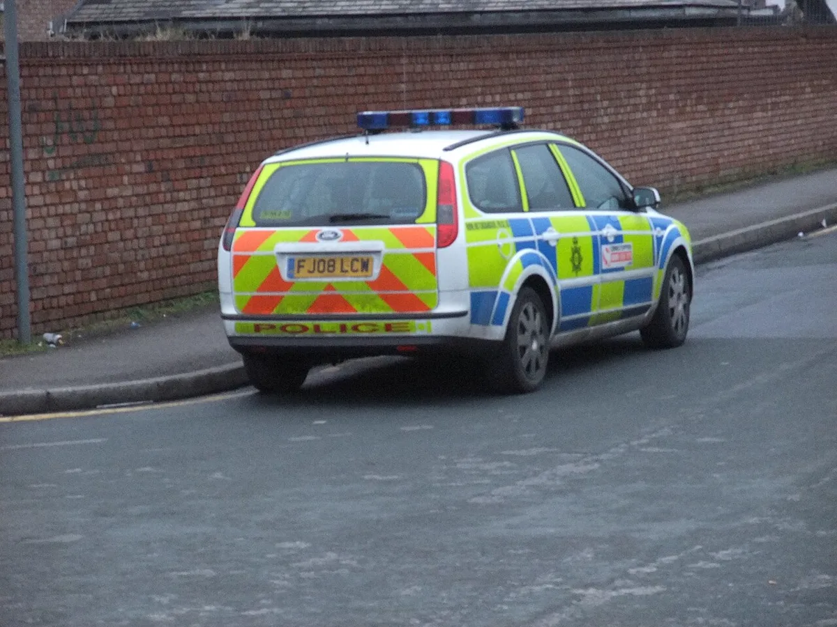 Nottinghamshire Police car — police officer shot in Nottingham city centre investigation
