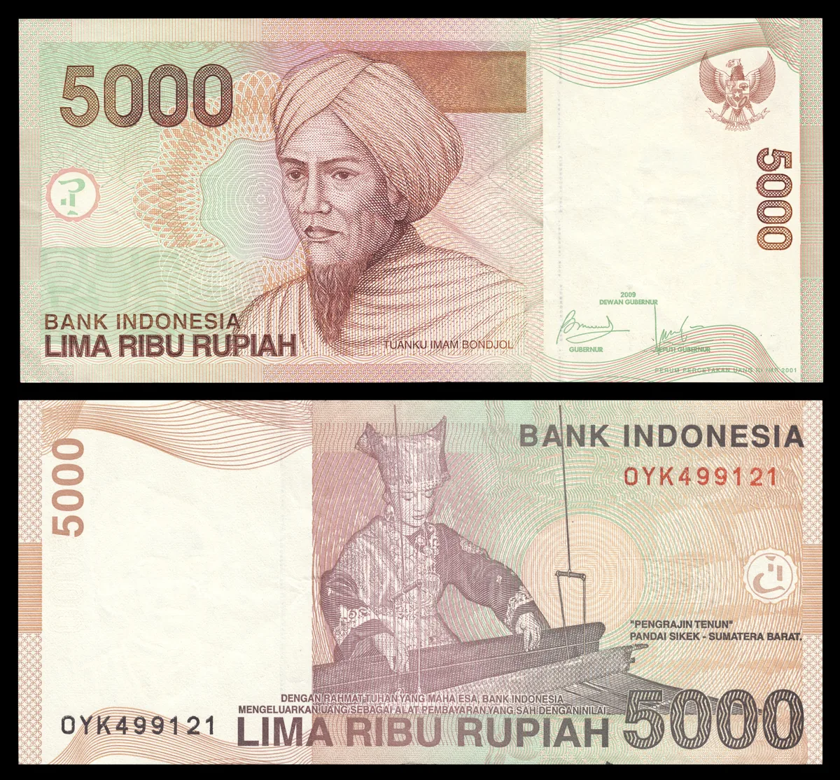 Indonesian 5000-rupiah banknotes — rupiah exchange rate today