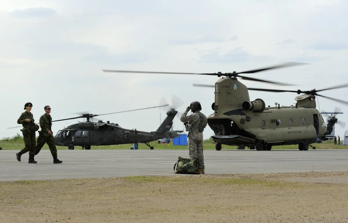 Military vehicles during Exercise Maple Resolve, Canadian Armed Forces training at Wainwright
