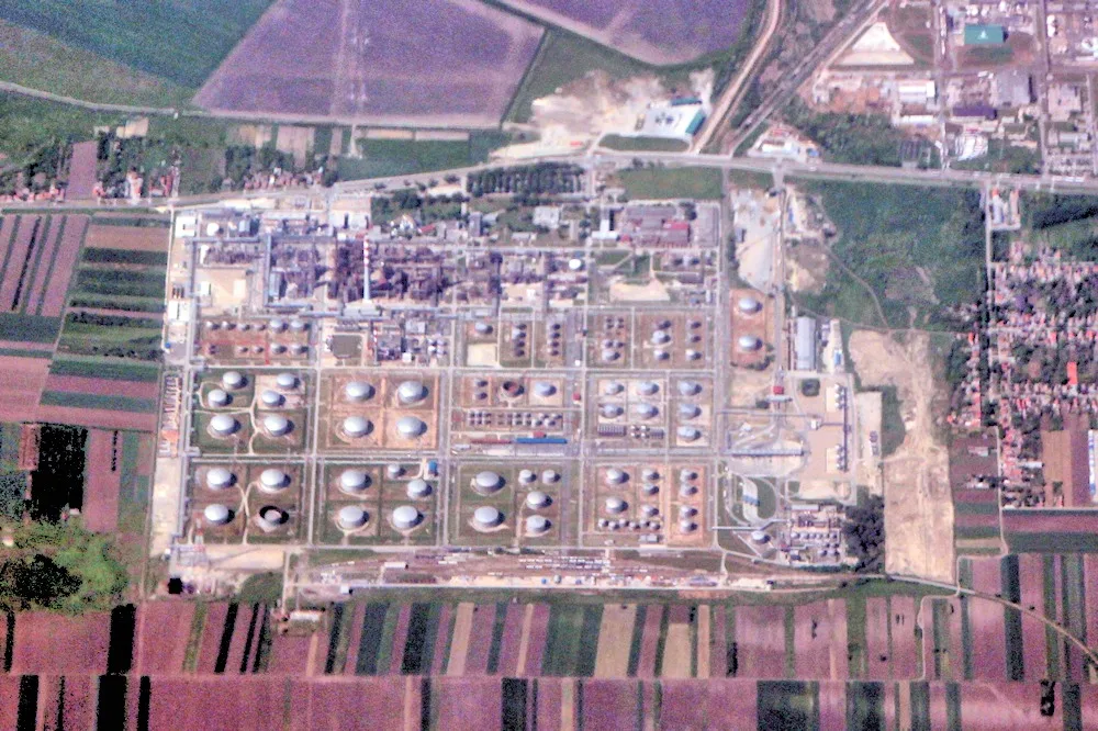 An oil refinery